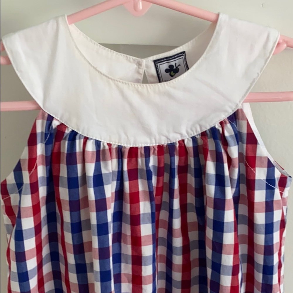Busy Bees gingham dress